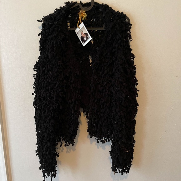 Textured Knit Slight Crop Jacket - Picture 2 of 11